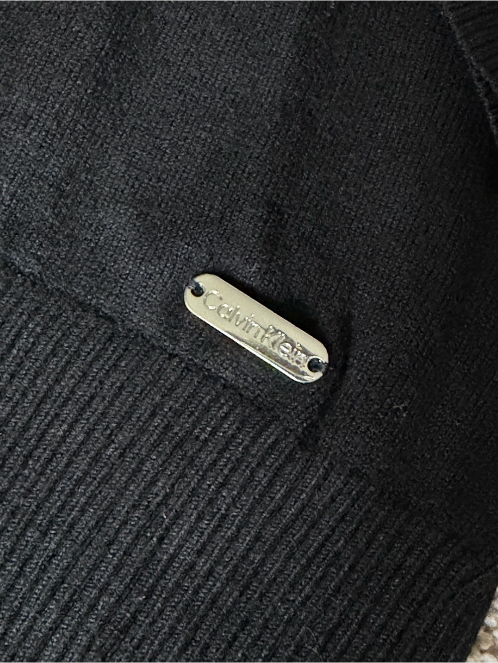 Calvin Klein Classic Black Knit Sweater - Picture 5 of 7